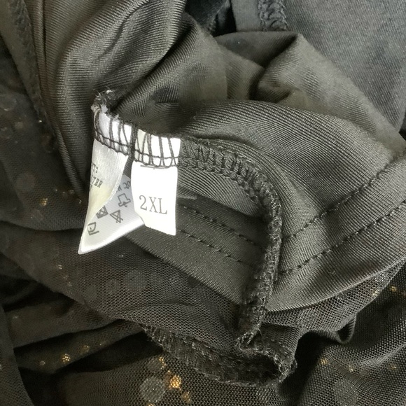 Sheer Gold-Beaded Long-Sleeve Midi Dress - Picture 10 of 10